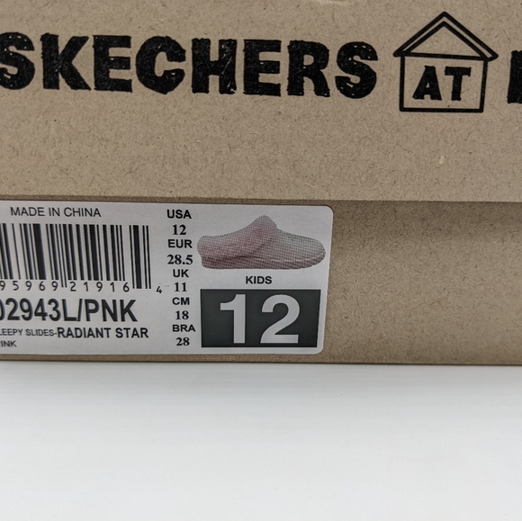 Skechers Girls Pink Sleepy Slides Radiant Star Fur Lined 302943L Kids Size 12 - Picture 12 of 12